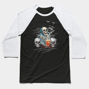 drunk skull Baseball T-Shirt